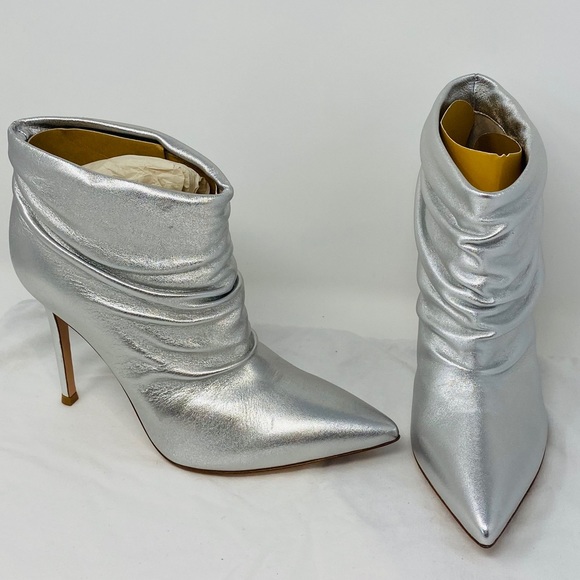 Gianvito Rossi Shoes - GIANVITO ROSSI*Metallic Cyril Booties*US 8 $1295